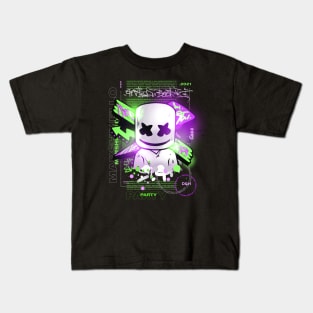 Marshmello | Neon EDM party Kids T-Shirt